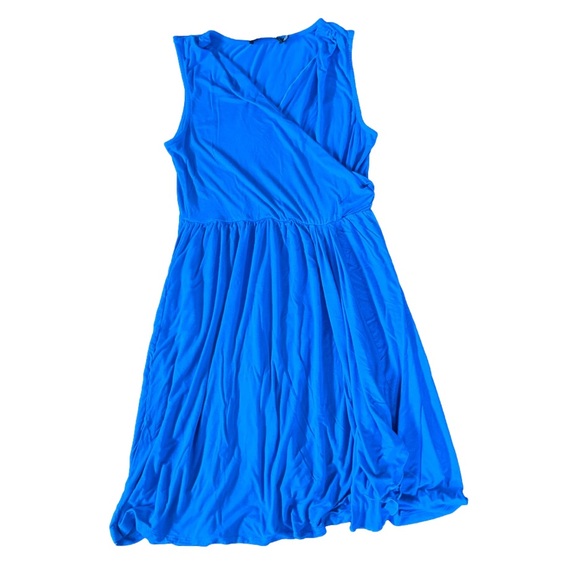 Dresses & Skirts - Neesha aqua blue sleeveless v-neck summer dress size M / L